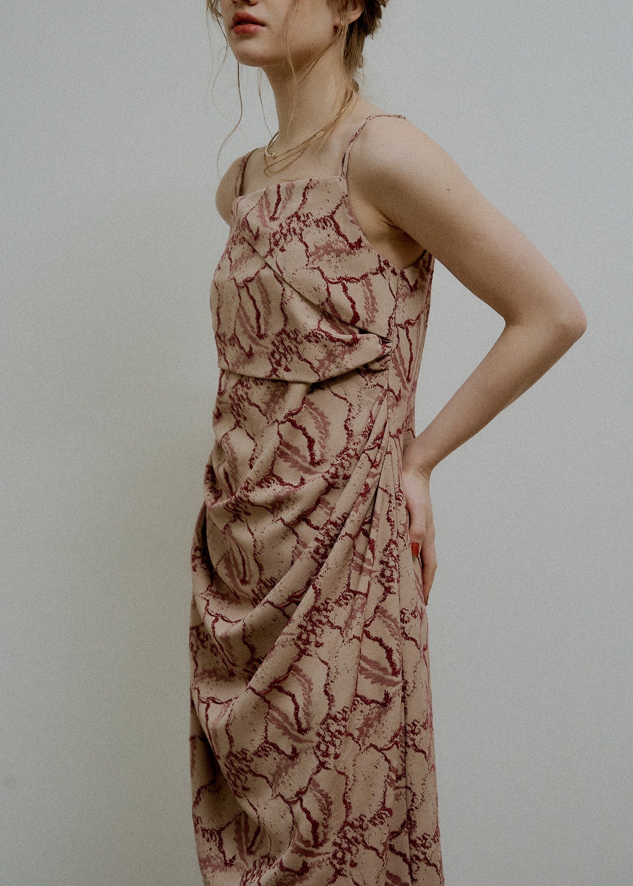 Jacquard cami drape dressのドレス|Dorry Doll / LE'RURE