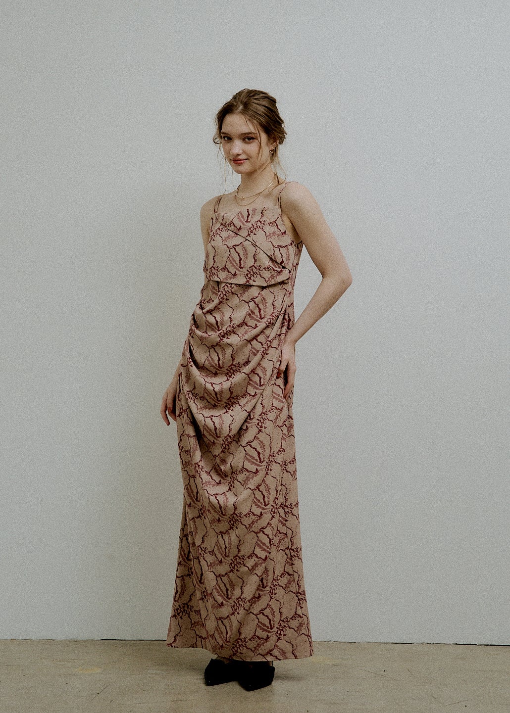 Jacquard cami drape dressのドレス|Dorry Doll / LE'RURE