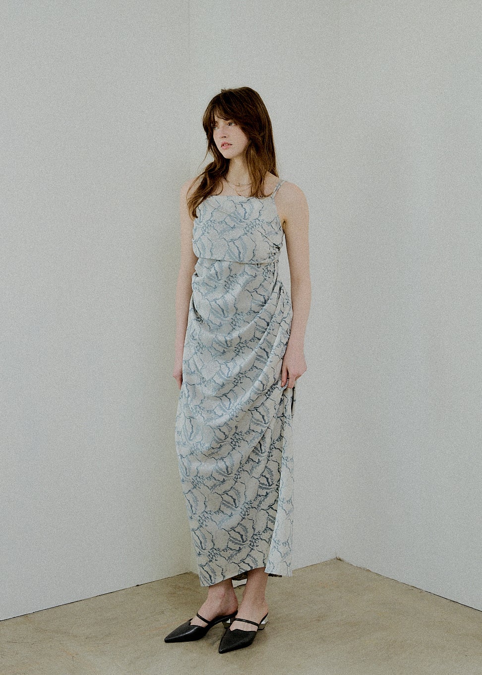 Jacquard cami drape dressのドレス|Dorry Doll / LE'RURE