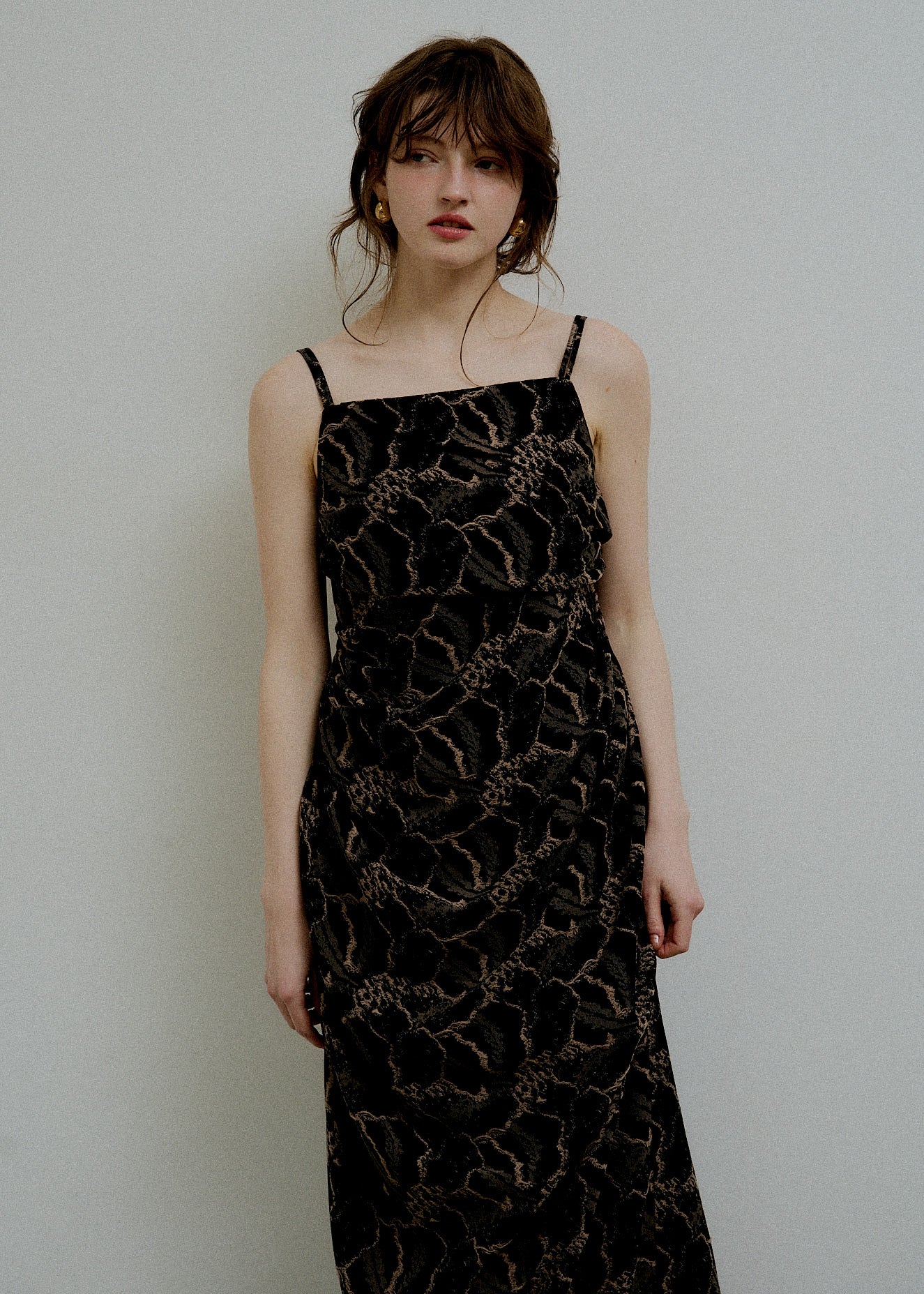 Jacquard cami drape dressのドレス|Dorry Doll / LE'RURE
