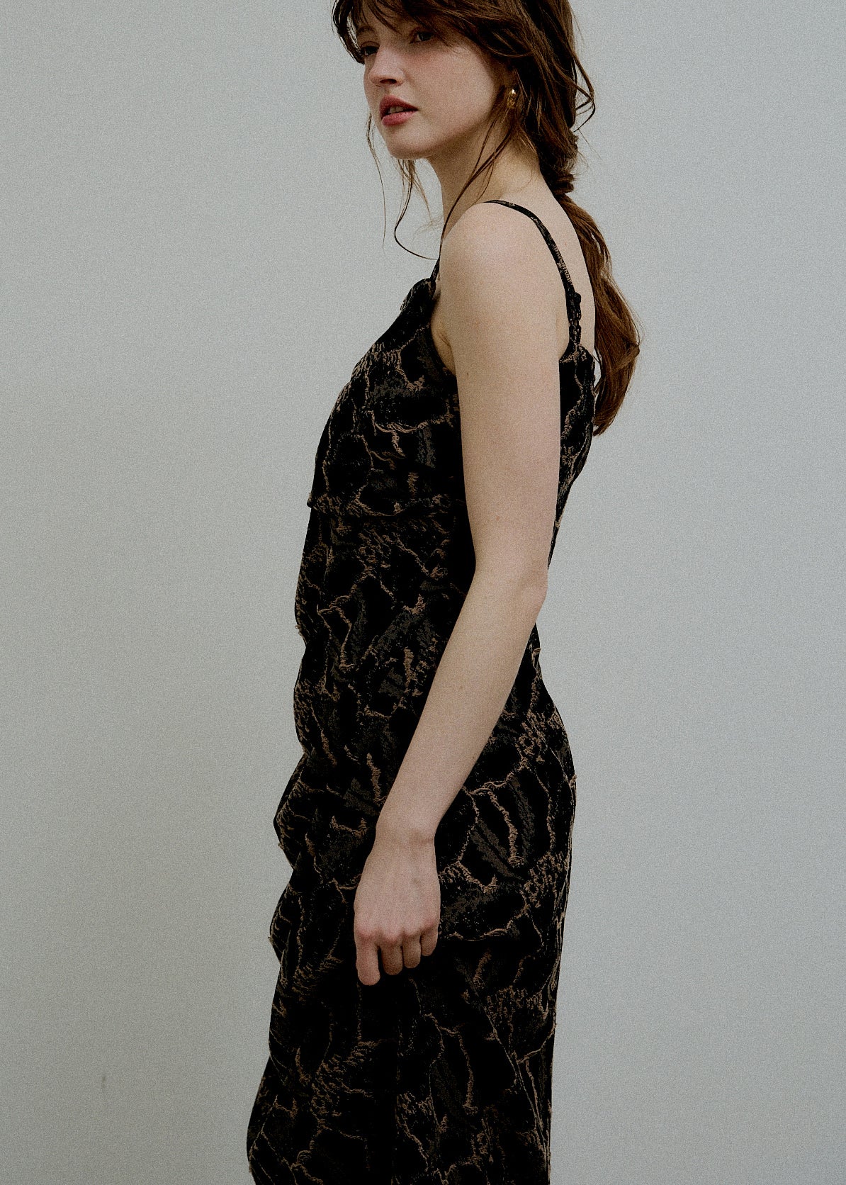Jacquard cami drape dressのドレス|Dorry Doll / LE'RURE
