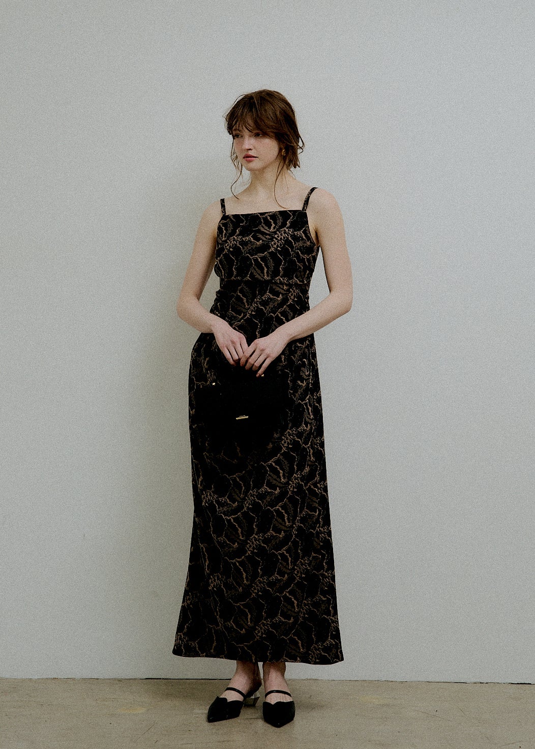 Jacquard cami drape dressのドレス|Dorry Doll / LE'RURE