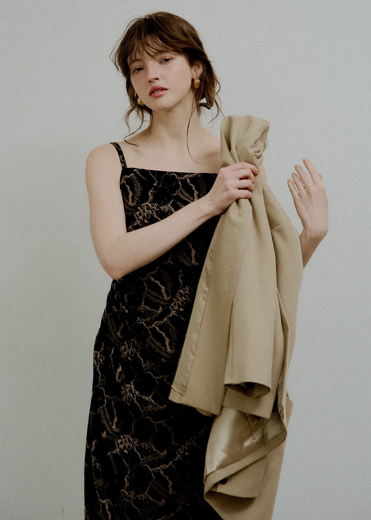 Jacquard cami drape dressのドレス|Dorry Doll / LE'RURE