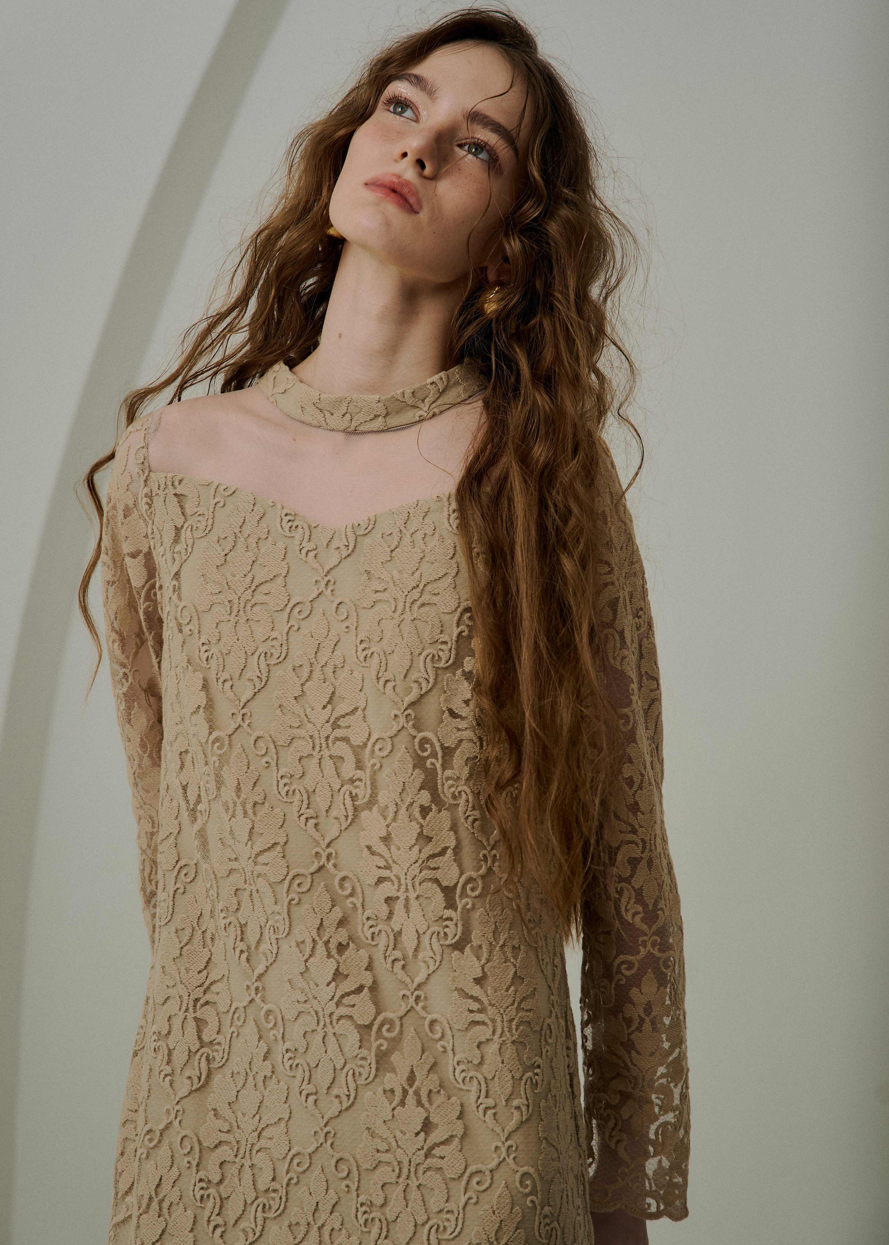 Midi scallop lace dressのドレス|Dorry Doll / LE'RURE