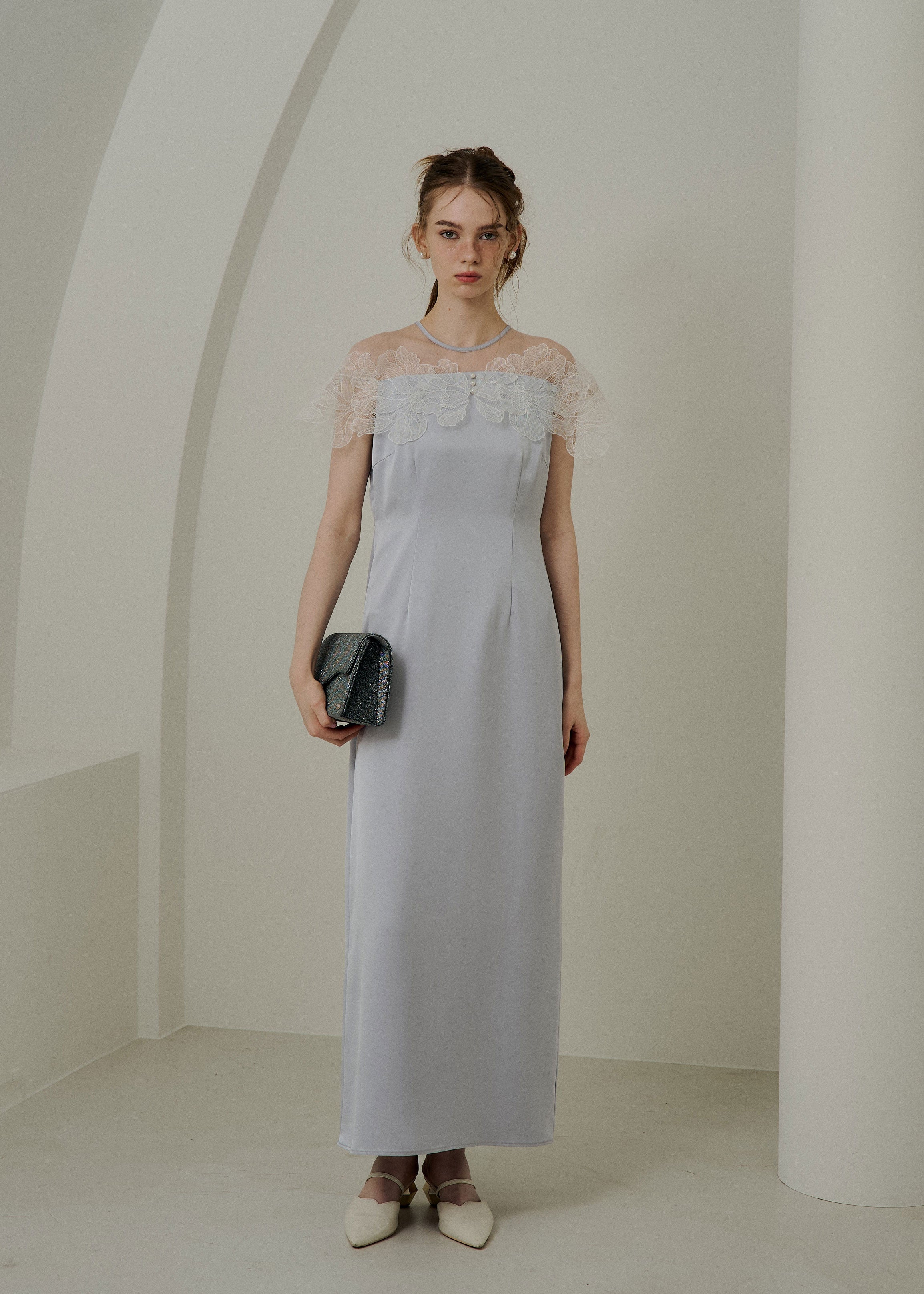 Fleur lace satin dressのドレス|Dorry Doll / LE'RURE