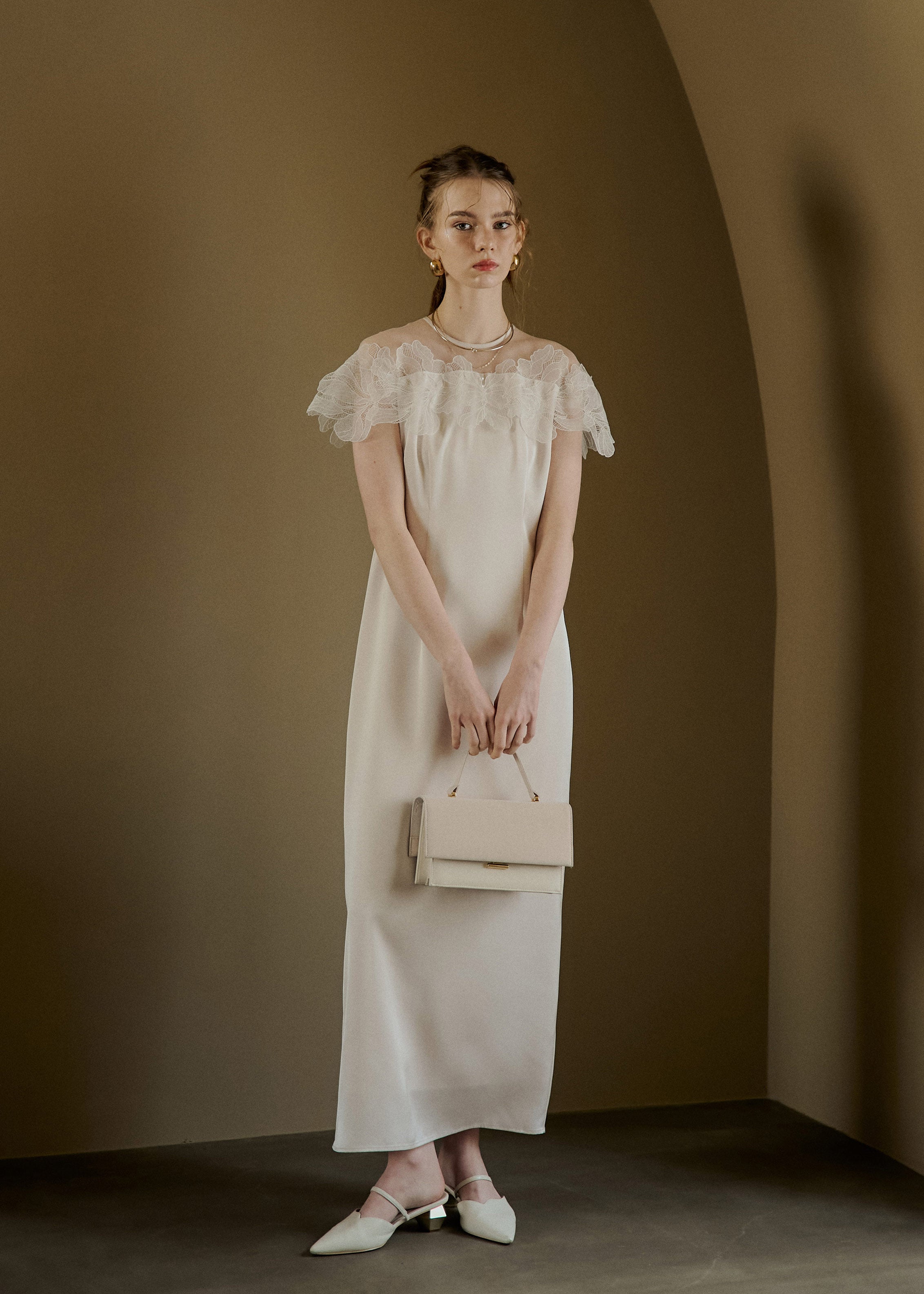 Fleur lace satin dressのドレス|Dorry Doll / LE'RURE
