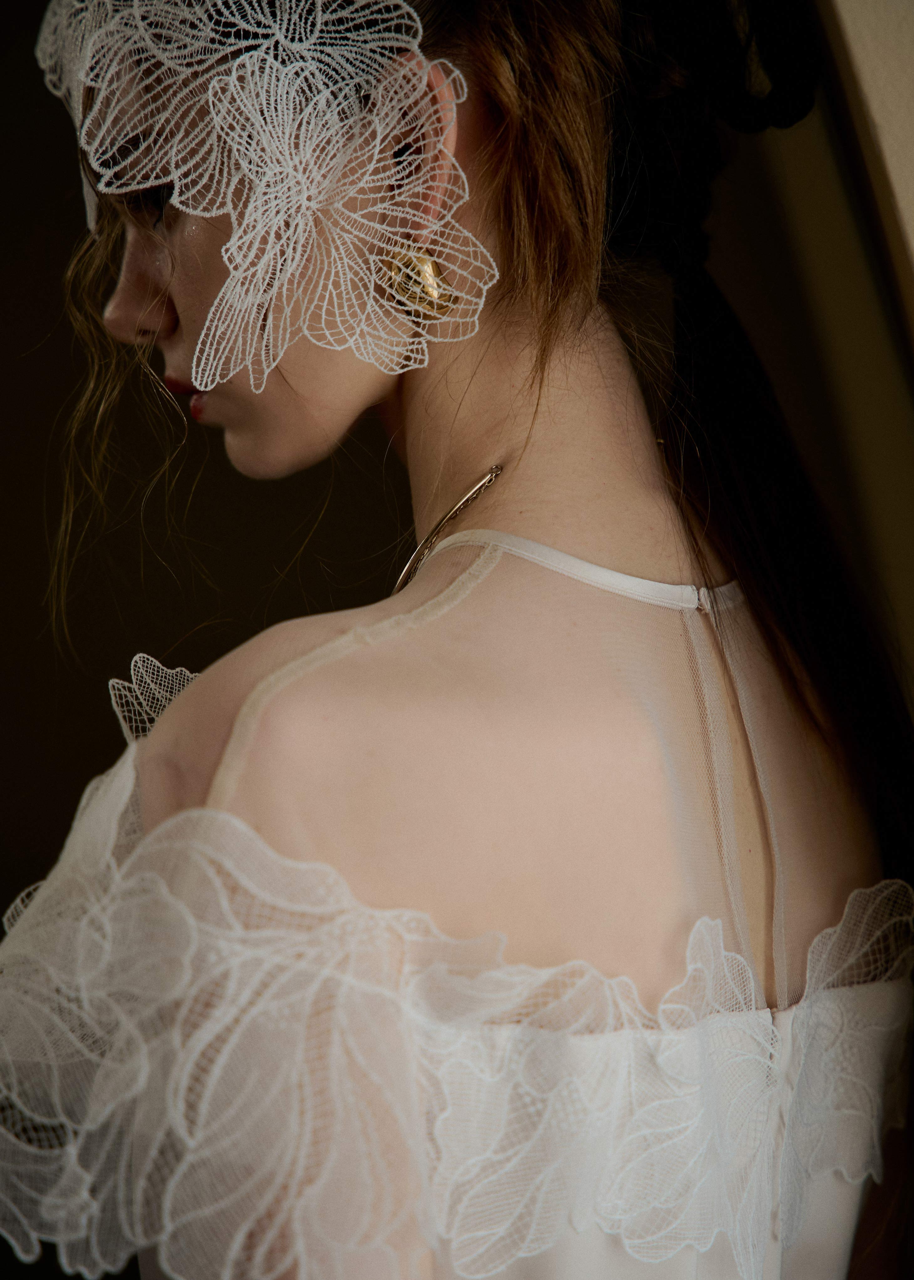 Fleur lace satin dressのドレス|Dorry Doll / LE'RURE