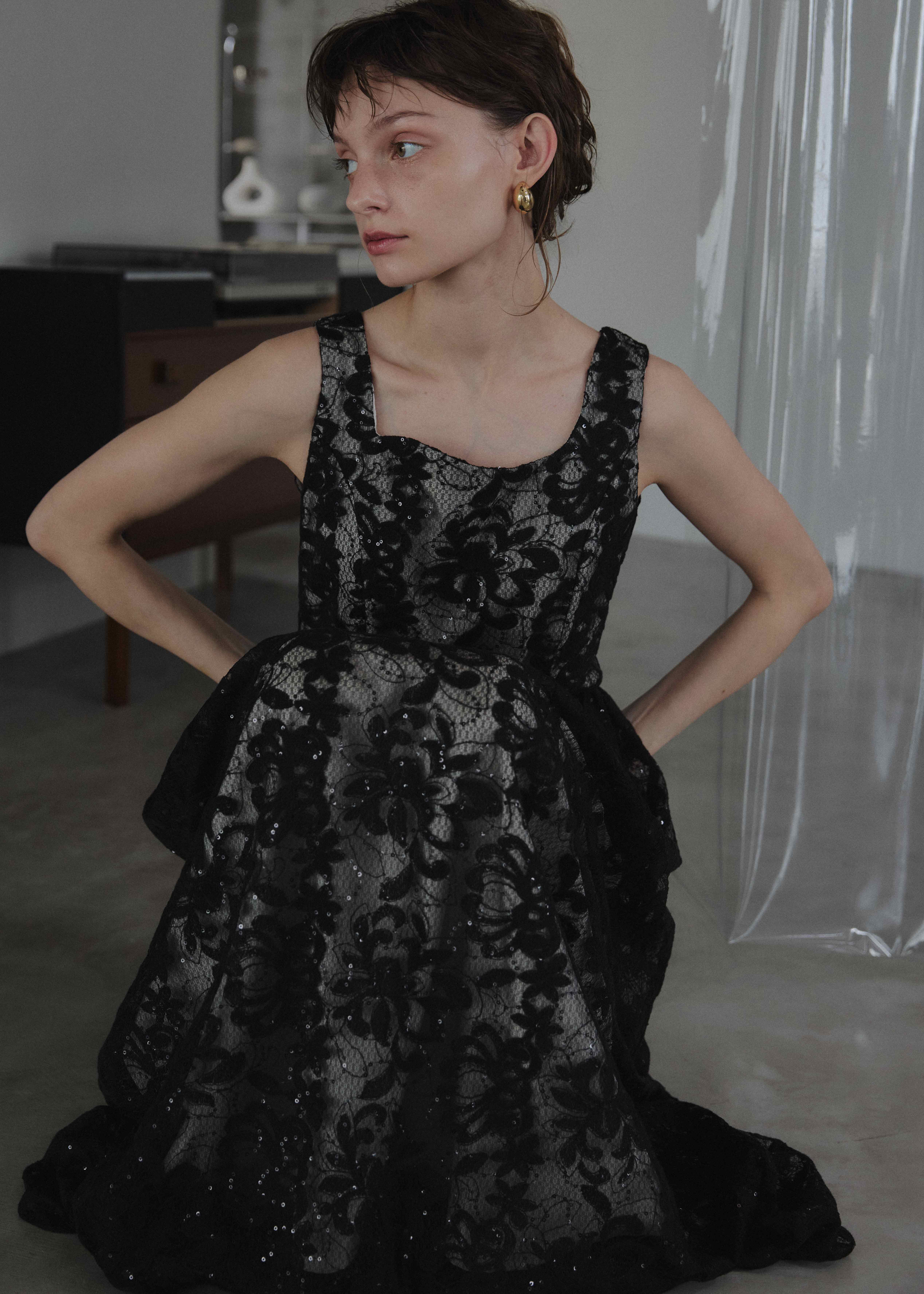 Sparkle lace A-line dressのドレス|Dorry Doll / LE'RURE