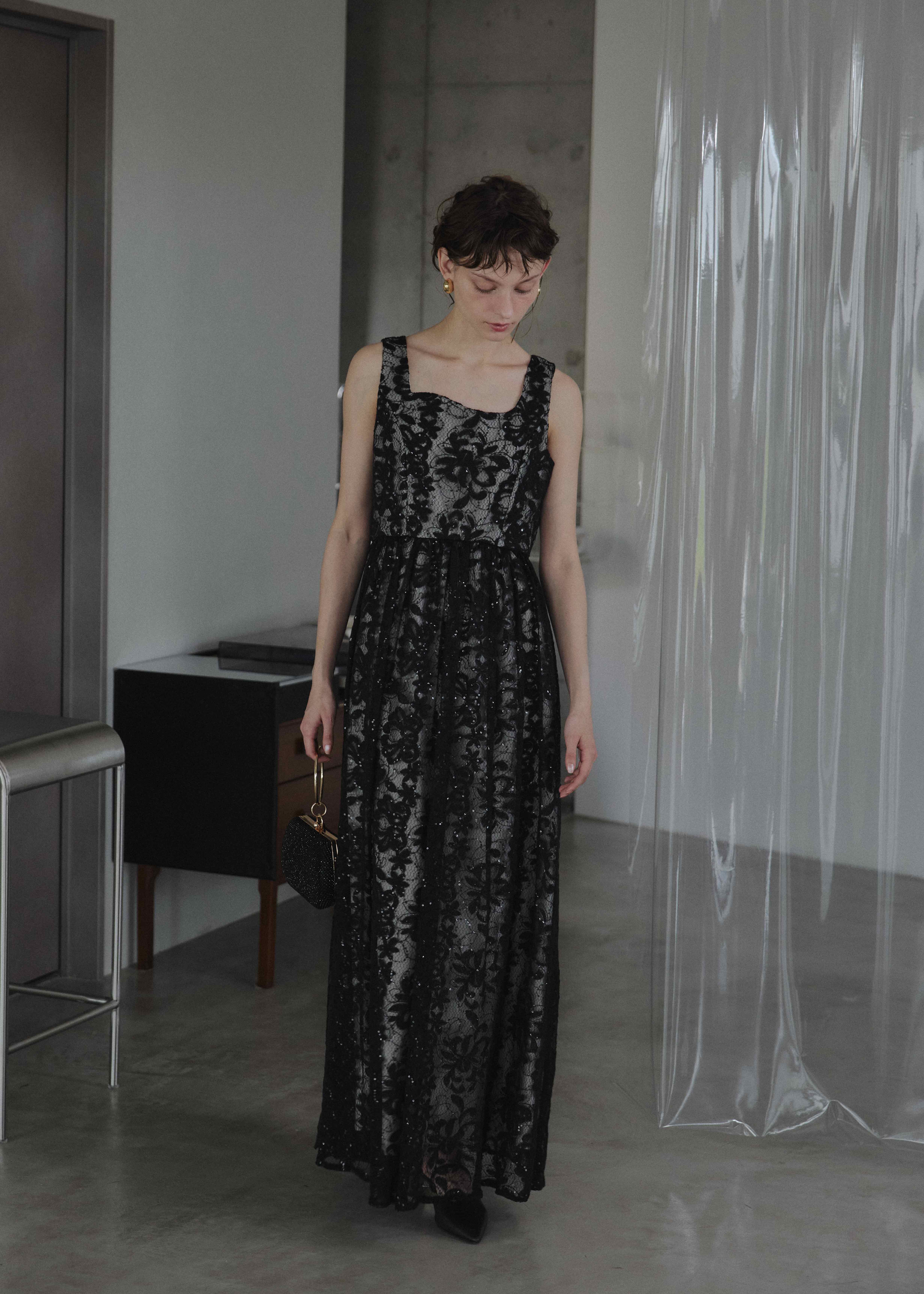 Sparkle lace A-line dressのドレス|Dorry Doll / LE'RURE
