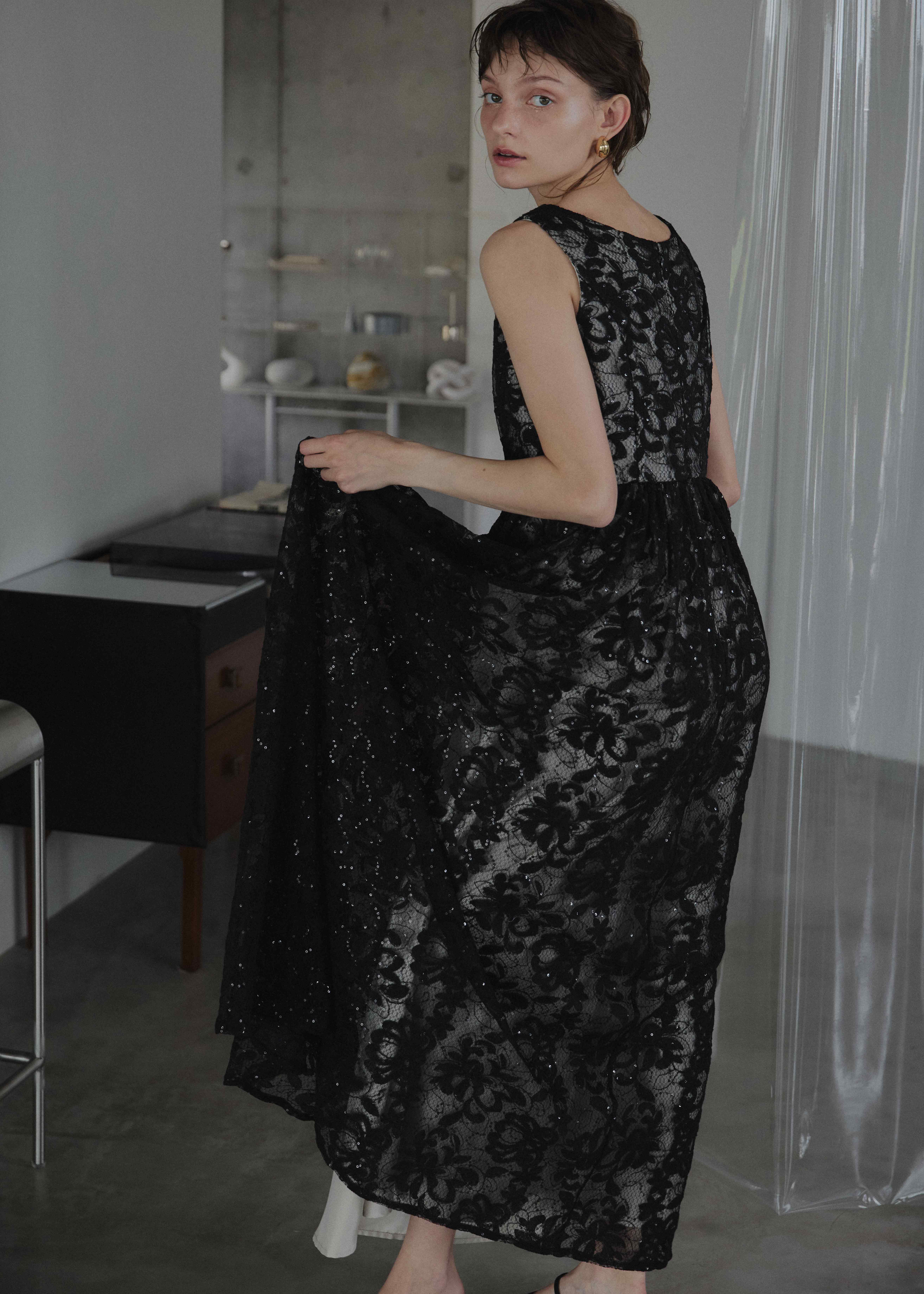 Sparkle lace A-line dressのドレス|Dorry Doll / LE'RURE