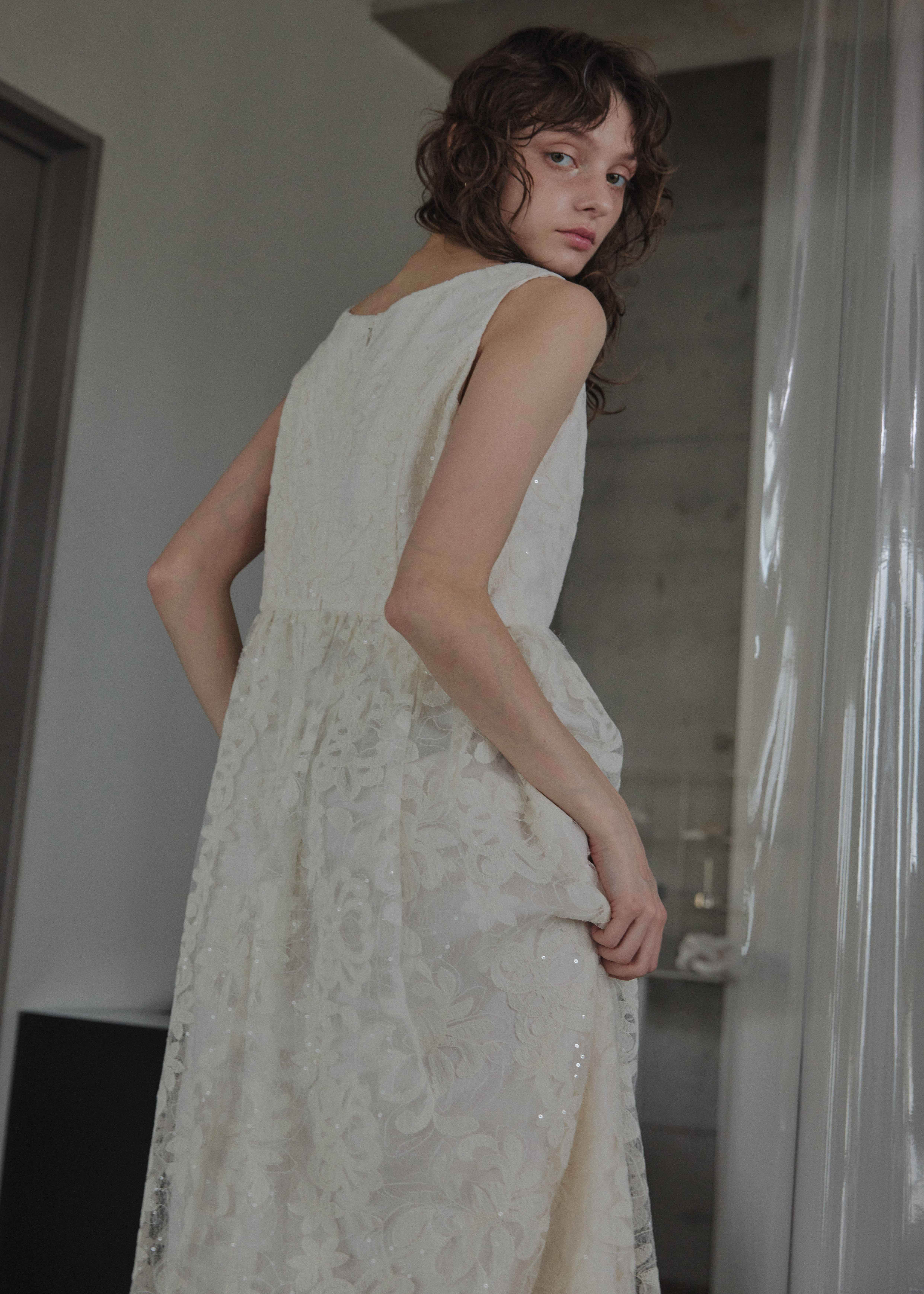 Sparkle lace A-line dressのドレス|Dorry Doll / LE'RURE
