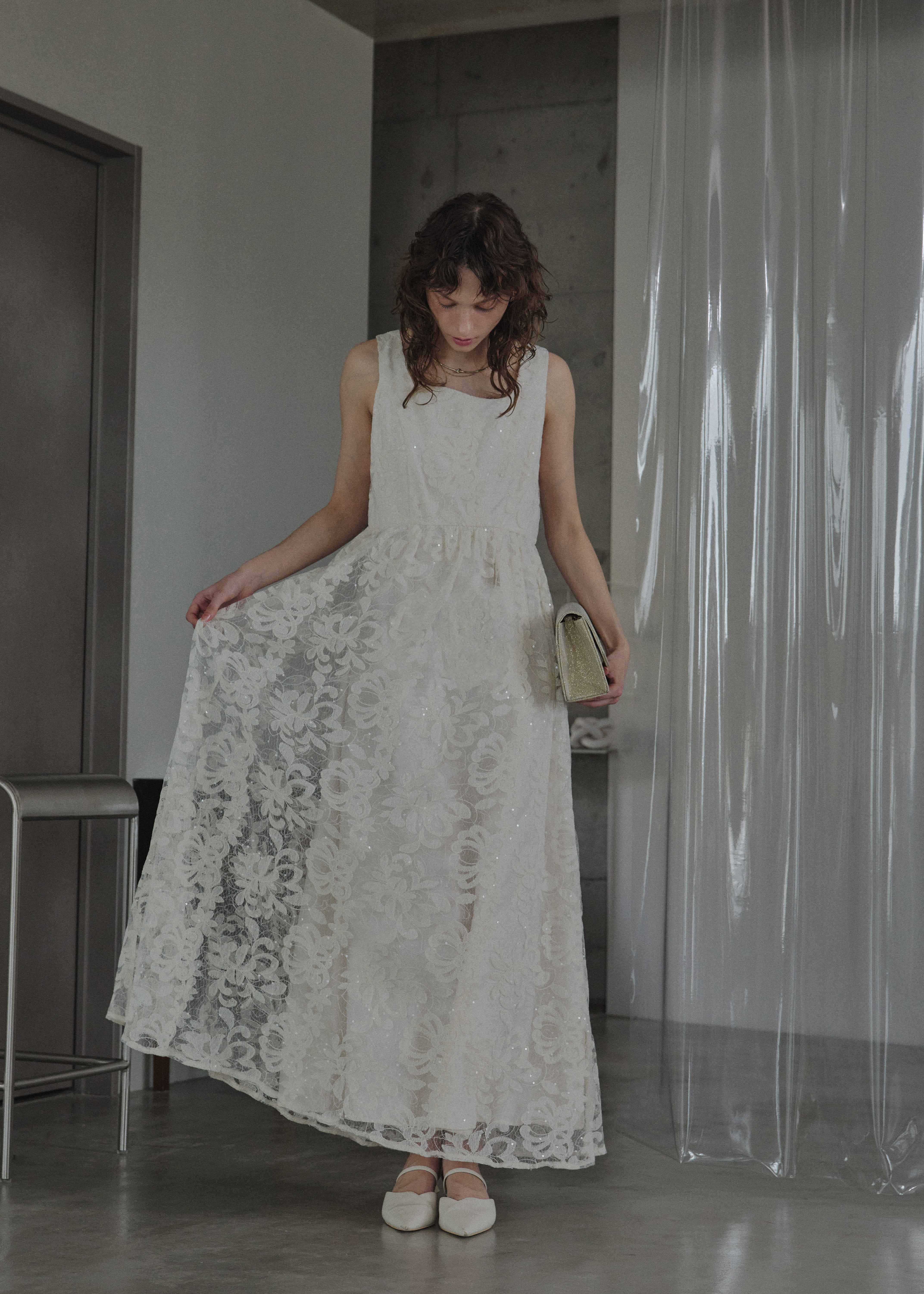 Sparkle lace A-line dressのドレス|Dorry Doll / LE'RURE