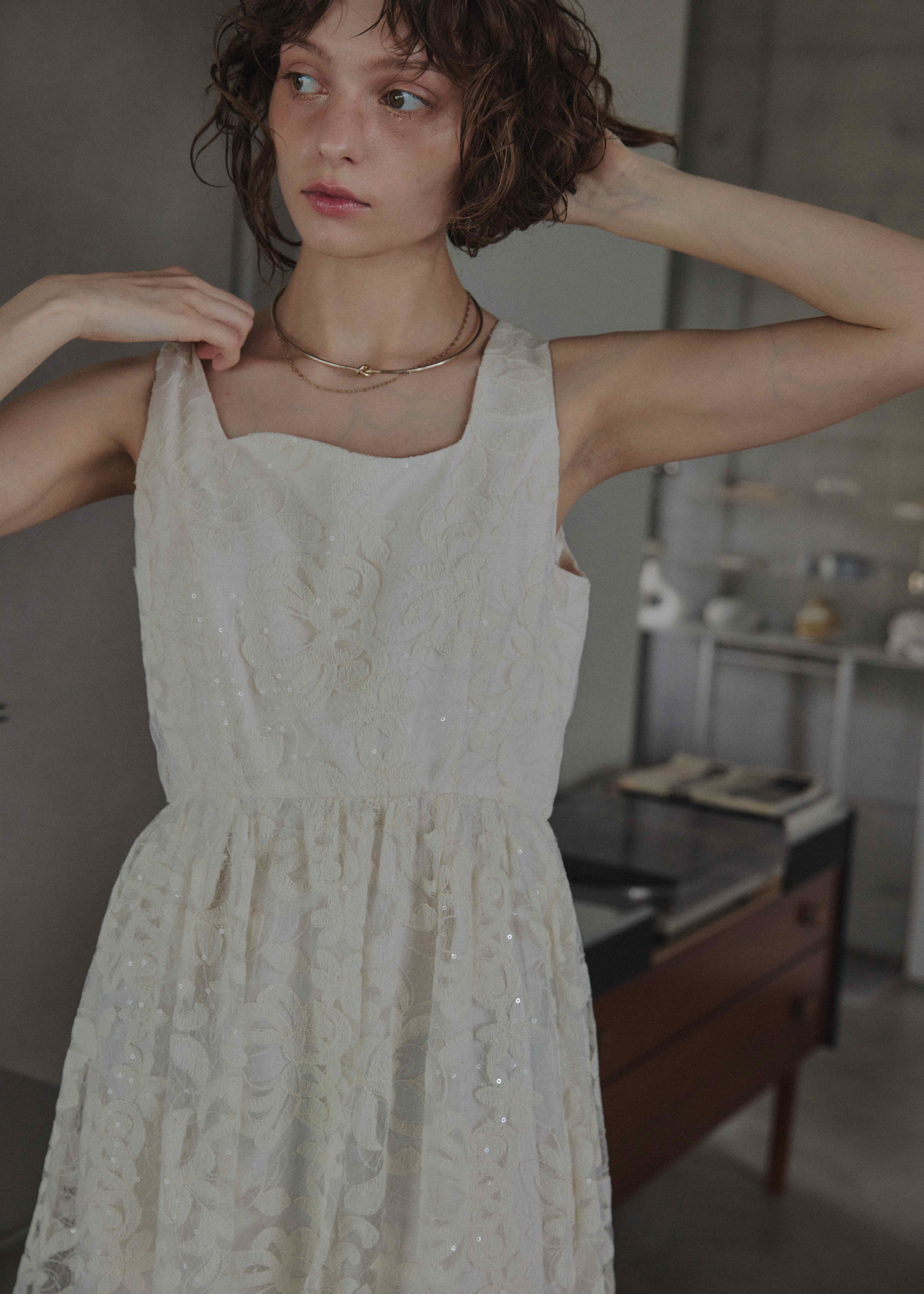 Sparkle lace A-line dressのドレス|Dorry Doll / LE'RURE
