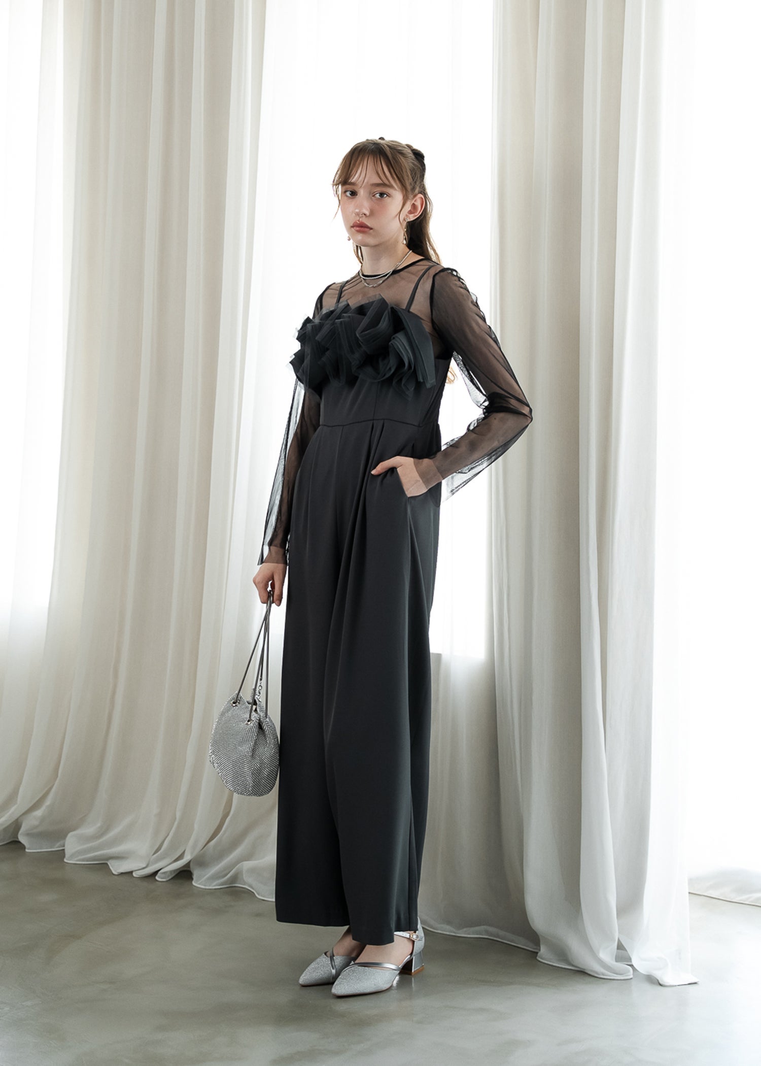 ꒰ 完売新品 ꒱ Treat Ürself チュールトップス ブラック ♡ チュールトップス｜DorryDoll