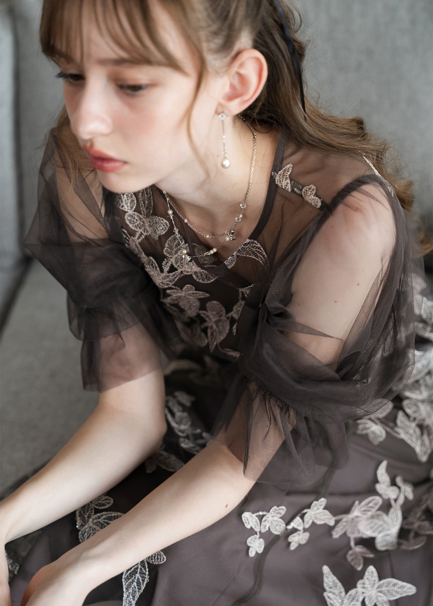 リーフエンブロイダリードレス｜DorryDoll