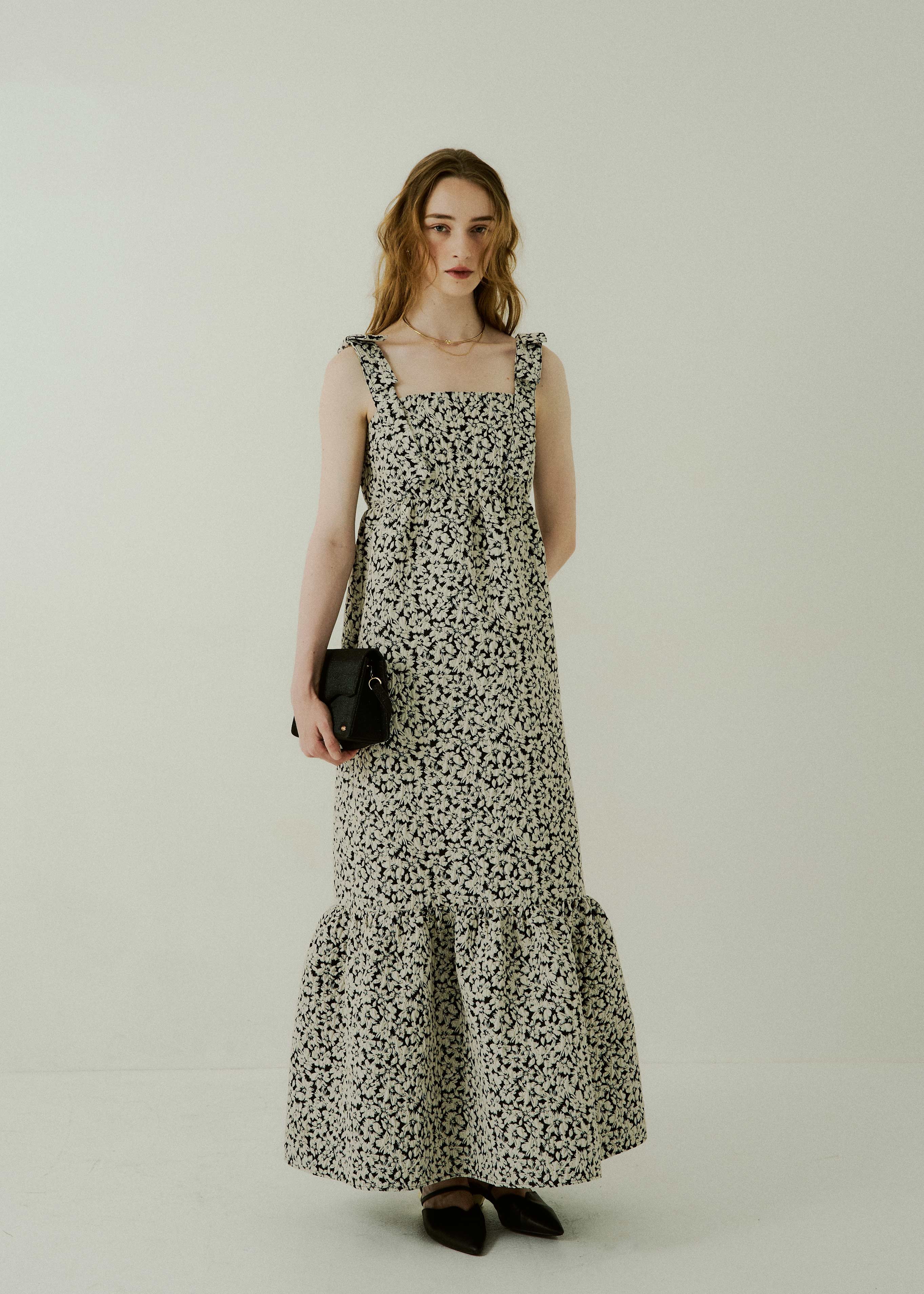Jacquard ribbon tiered onepieceのドレス|Dorry Doll / LE'RURE