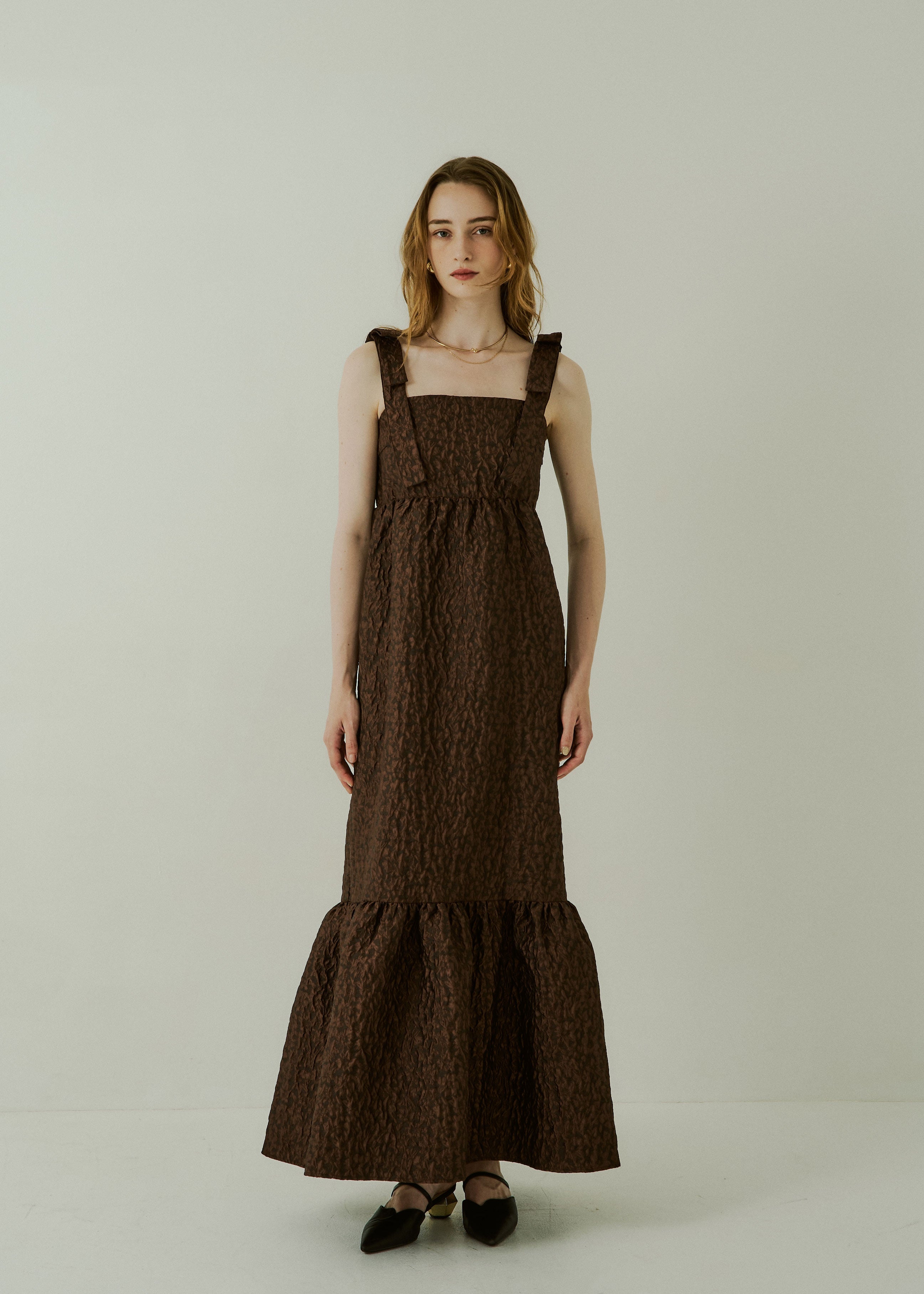 Jacquard ribbon tiered onepieceのドレス|Dorry Doll / LE'RURE