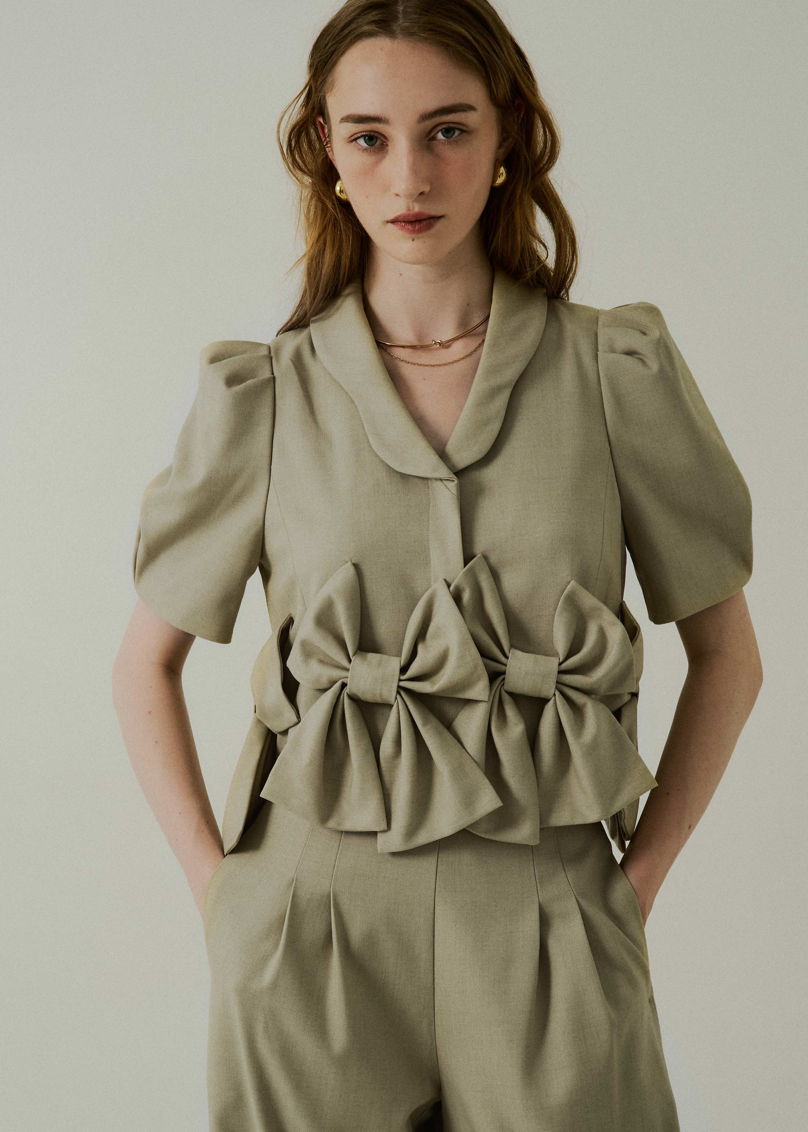 Ribbon half sleeve jacketのドレス|Dorry Doll / LE'RURE