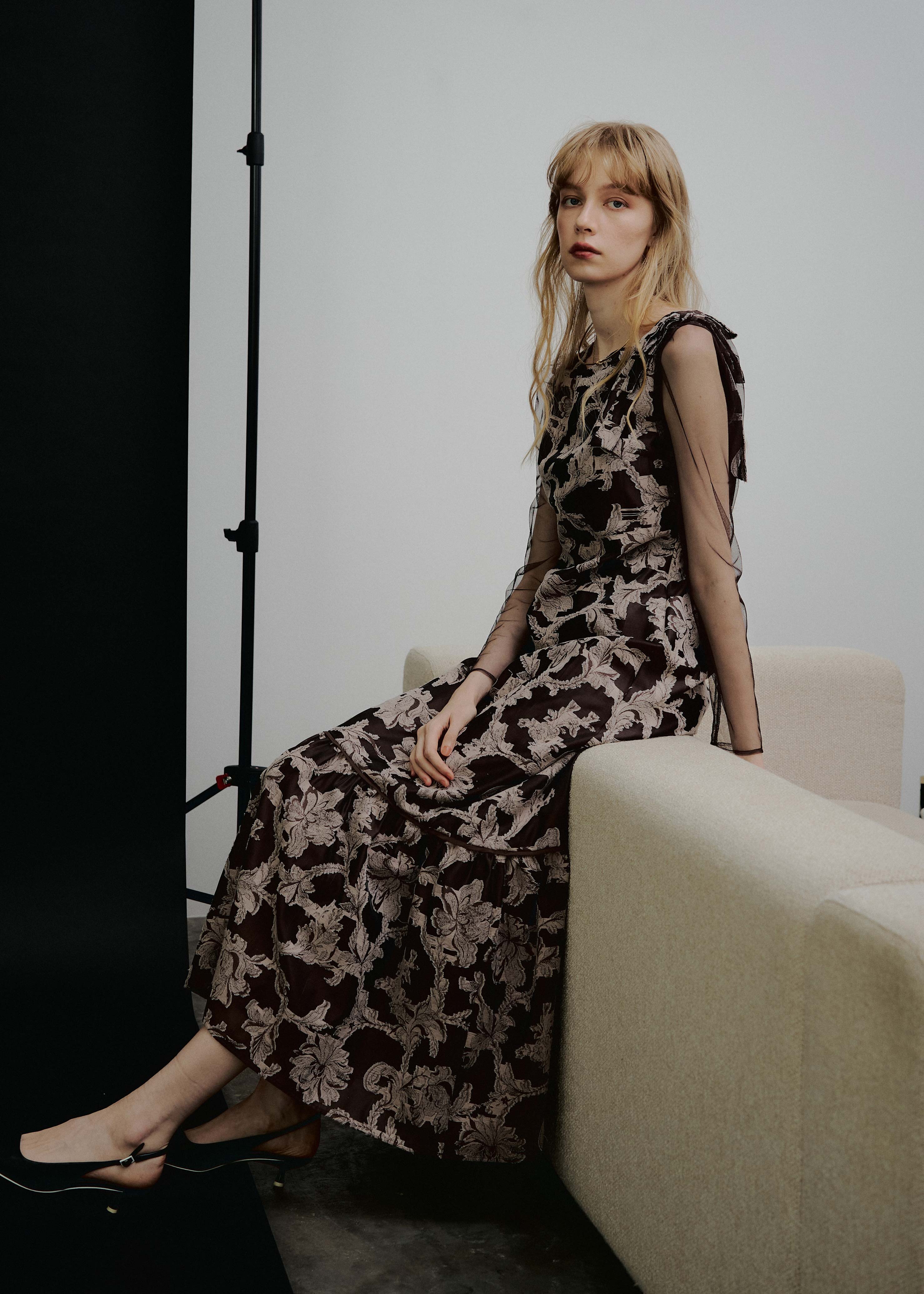 Shoulder ribbon tiered dressのドレス|Dorry Doll / LE'RURE